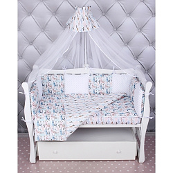Бортик WB в кроватку AmaroBaby Ламы, 12 подушек Бортик WB в кроватку AmaroBaby Ламы, 12 подушек