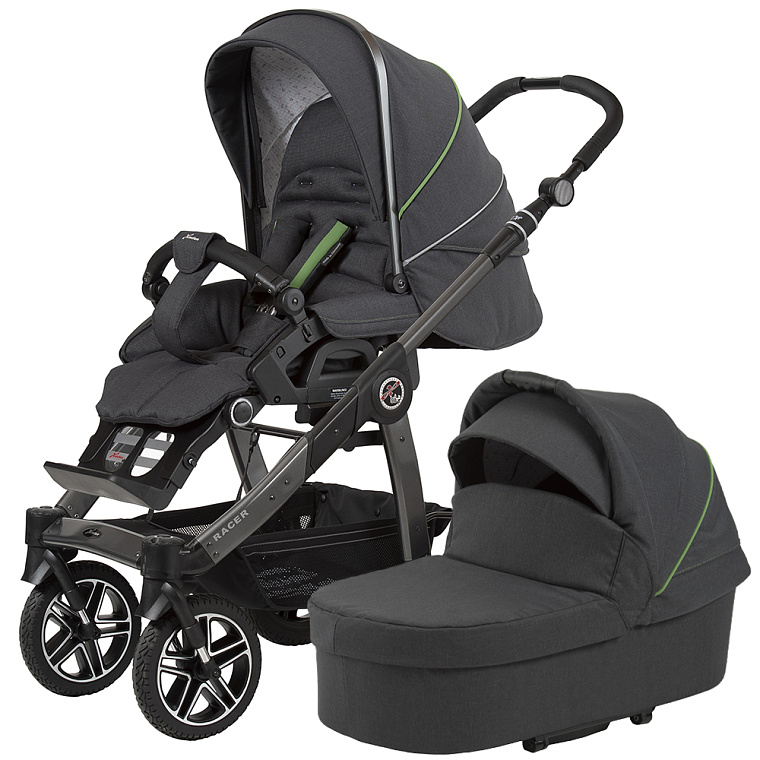 Детская коляска Hartan Racer GTS XL 2 в 1 на серой раме