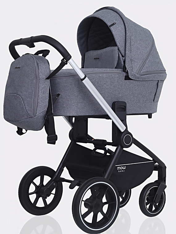 Детская коляска Mowbaby Zoom PU 2 в 1 на серебряной раме