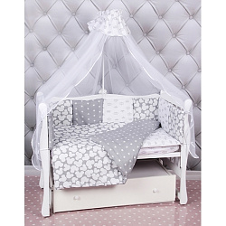 Бортик в кроватку AmaroBaby Silver, 12 подушек Бортик в кроватку AmaroBaby Silver, 12 подушек