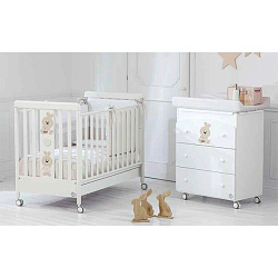 Комплект Baby Expert Trotto & Lina: детская кровать + пеленальный комод с ванночкой Комплект Baby Expert Trotto & Lina: детская кровать + пеленальный комод с ванночкой