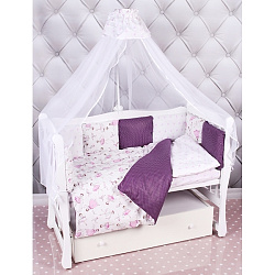 Бортик в кроватку AmaroBaby Амели, 12 подушек, бязь Бортик в кроватку AmaroBaby Амели, 12 подушек, бязь