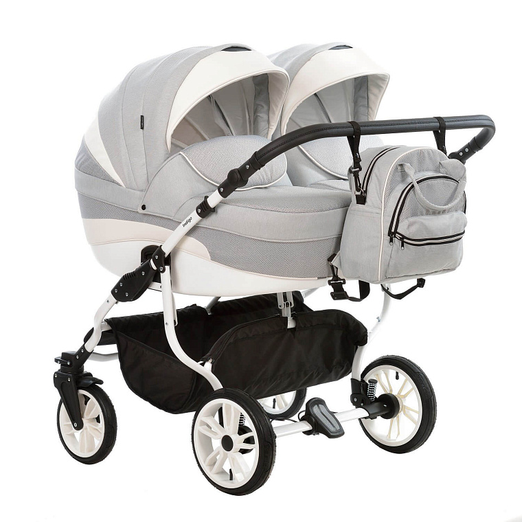 Детская коляска Indigo INDIGO Duo 2 в 1 на белой раме