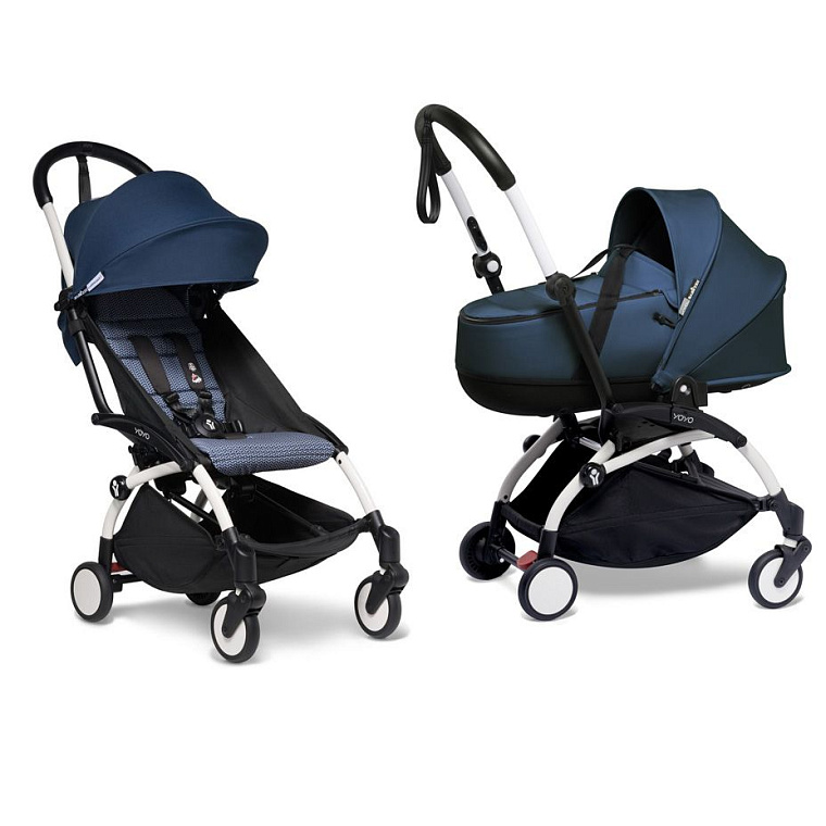 Детская коляска Babyzen Yoyo 2 Bassinet 2 в 1 на белой раме