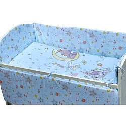 Постельное белье в кроватку Makkaroni Kids Баю-Бай с выбором бортиков, 6 предметов Постельное белье в кроватку Makkaroni Kids Баю-Бай с выбором бортиков, 6 предметов