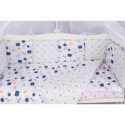 Бортик WB в кроватку AmaroBaby Космос, 12 подушек Бортик WB в кроватку AmaroBaby Космос, 12 подушек