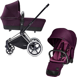 Детская коляска Cybex Priam Lux 2 в 1, шасси City Light Chrome Детская коляска Cybex Priam Lux 2 в 1, шасси City Light Chrome